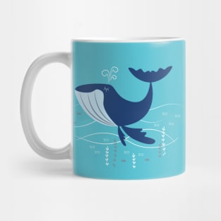 Vintage Blue Whale Mug